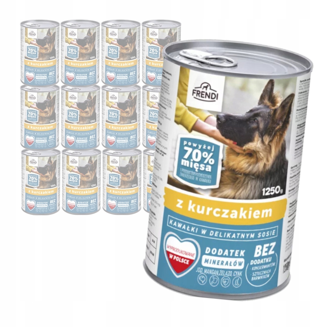 Levně Frendi Kuřecí kousky v omáčce 12 x 1250 g Vlhké Krmivo pro dospělé psy