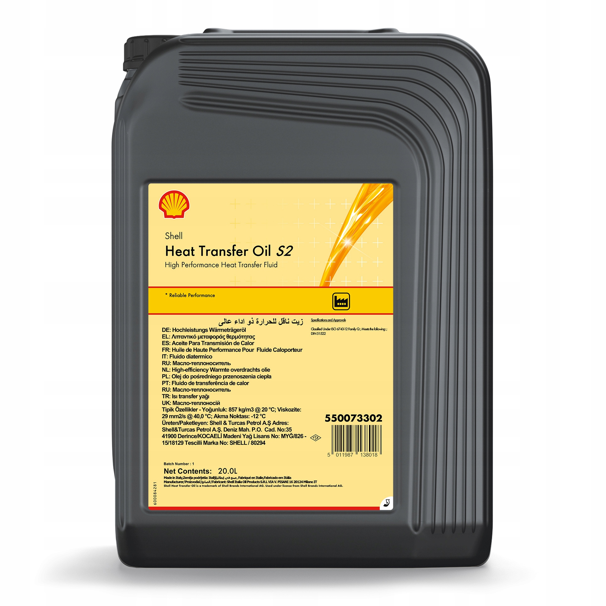 Olej grzewczy Shell Heat Transfer Oil S2 20L