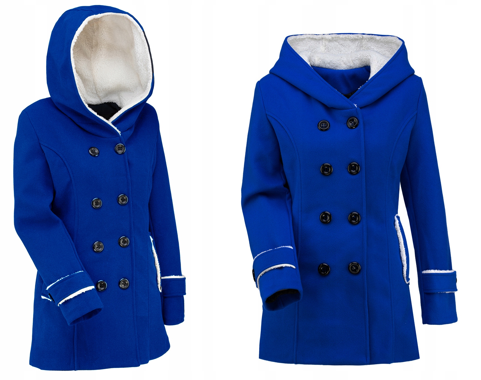 Dámský Teplý Kabát S Kožíškem S Kapucí L