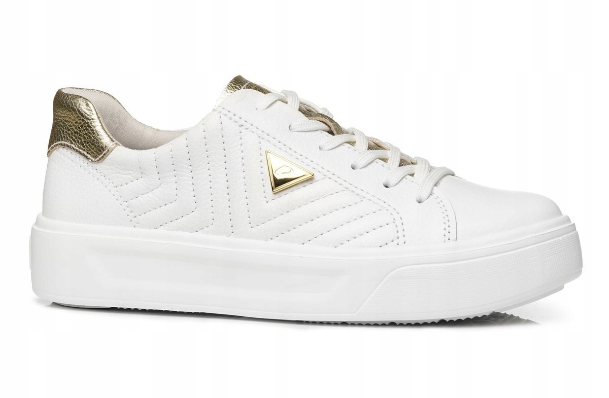 Bílé dámské tenisky se zlatými prvky Pegada 211220-01 r37