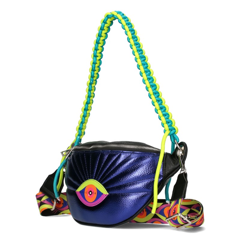 Ego Szafirowa torebka nerka na ramię metalic oko Płeć kobieta