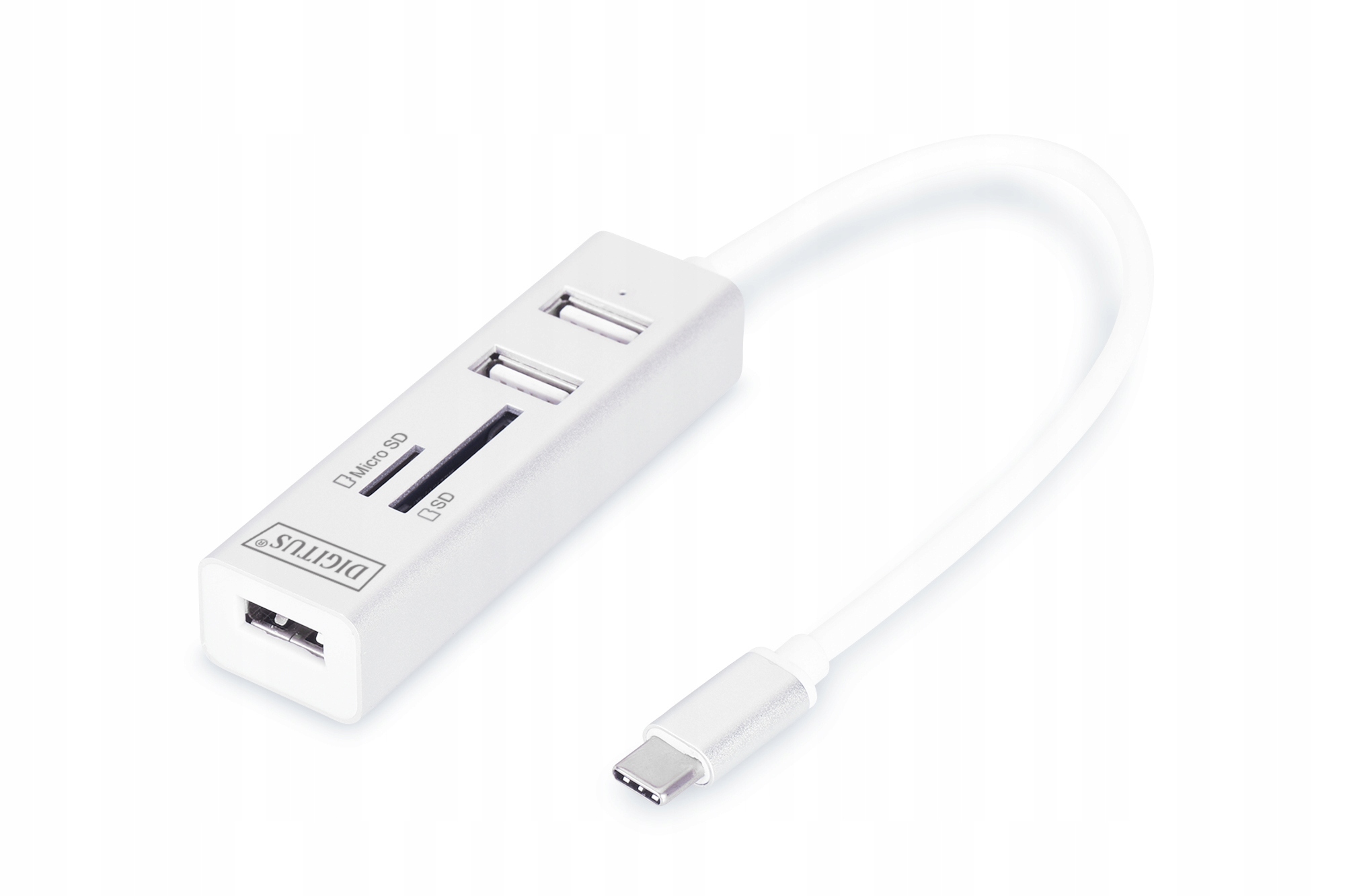 Digitus Usb Type-C Otg 3-Port Hub and Card Reader DA-70243