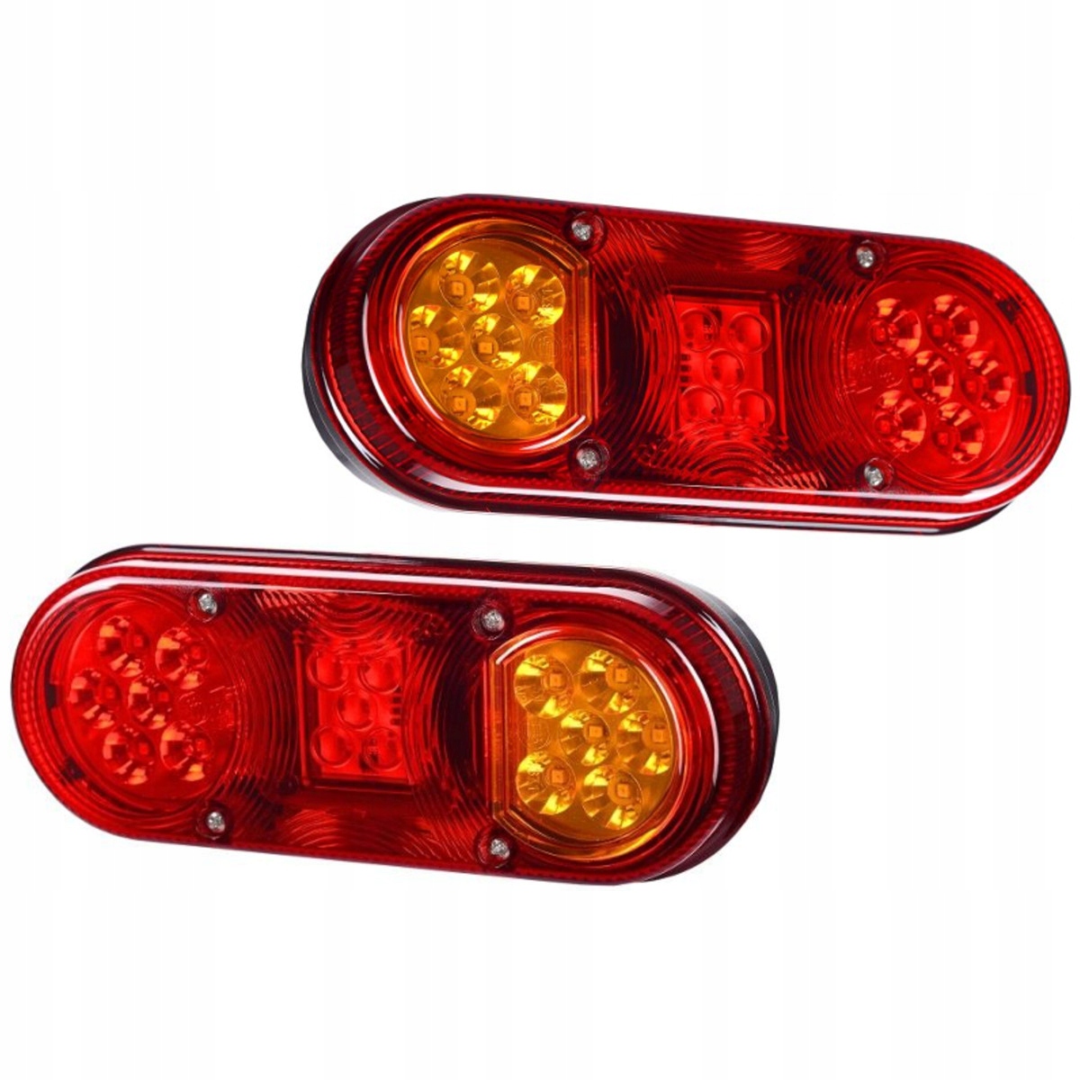 

Lampy tylne lewa prawa para zespolone owal 17 Led