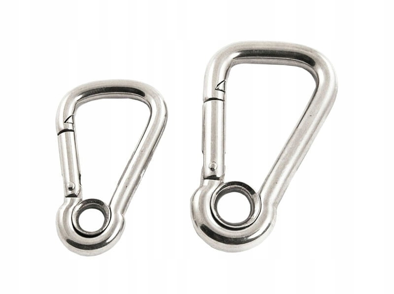 Karabińczyk asymetryczny z oczkiem A4 10 x 100 mm