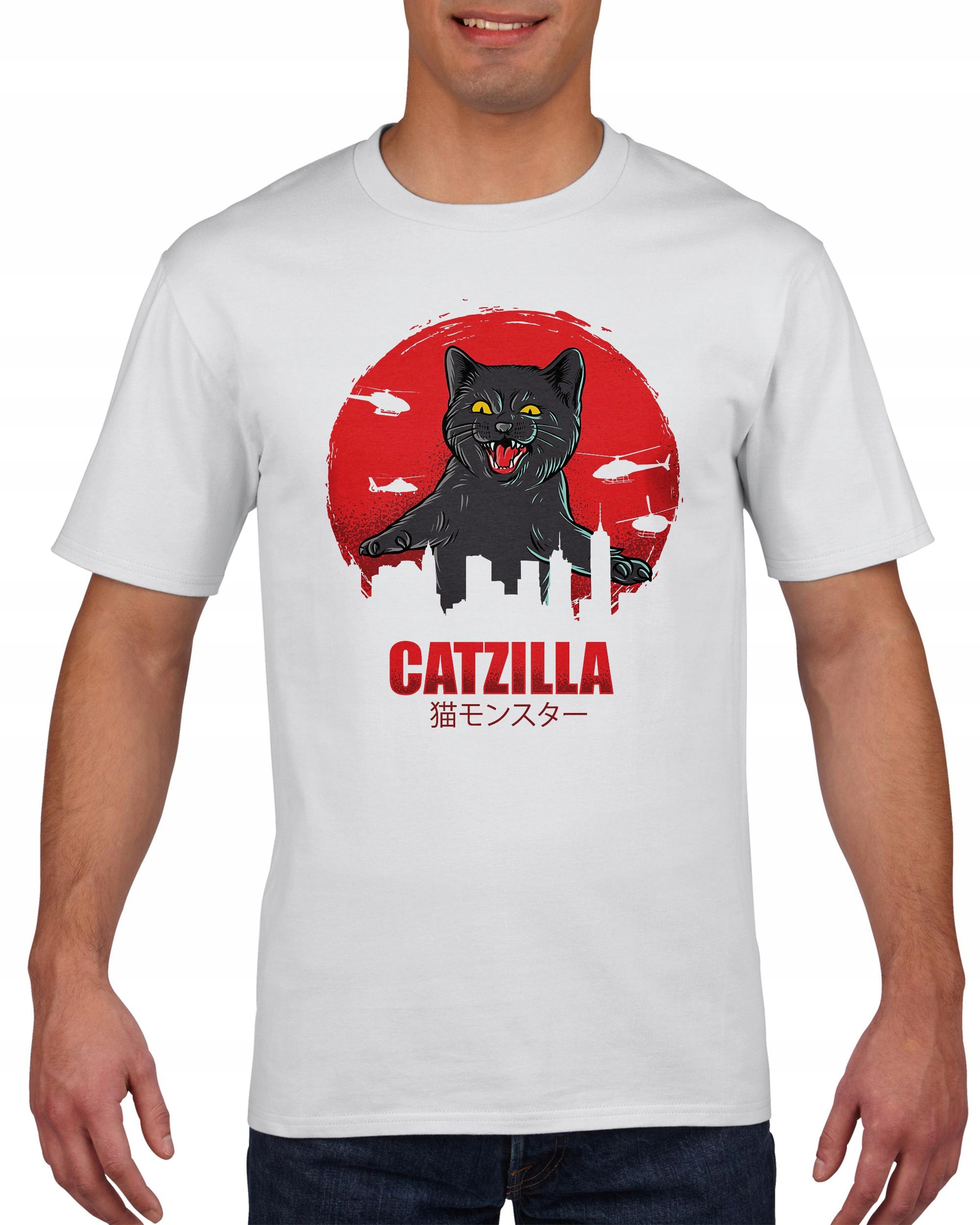 

Koszulka męska Catzilla kot jak godzilla
