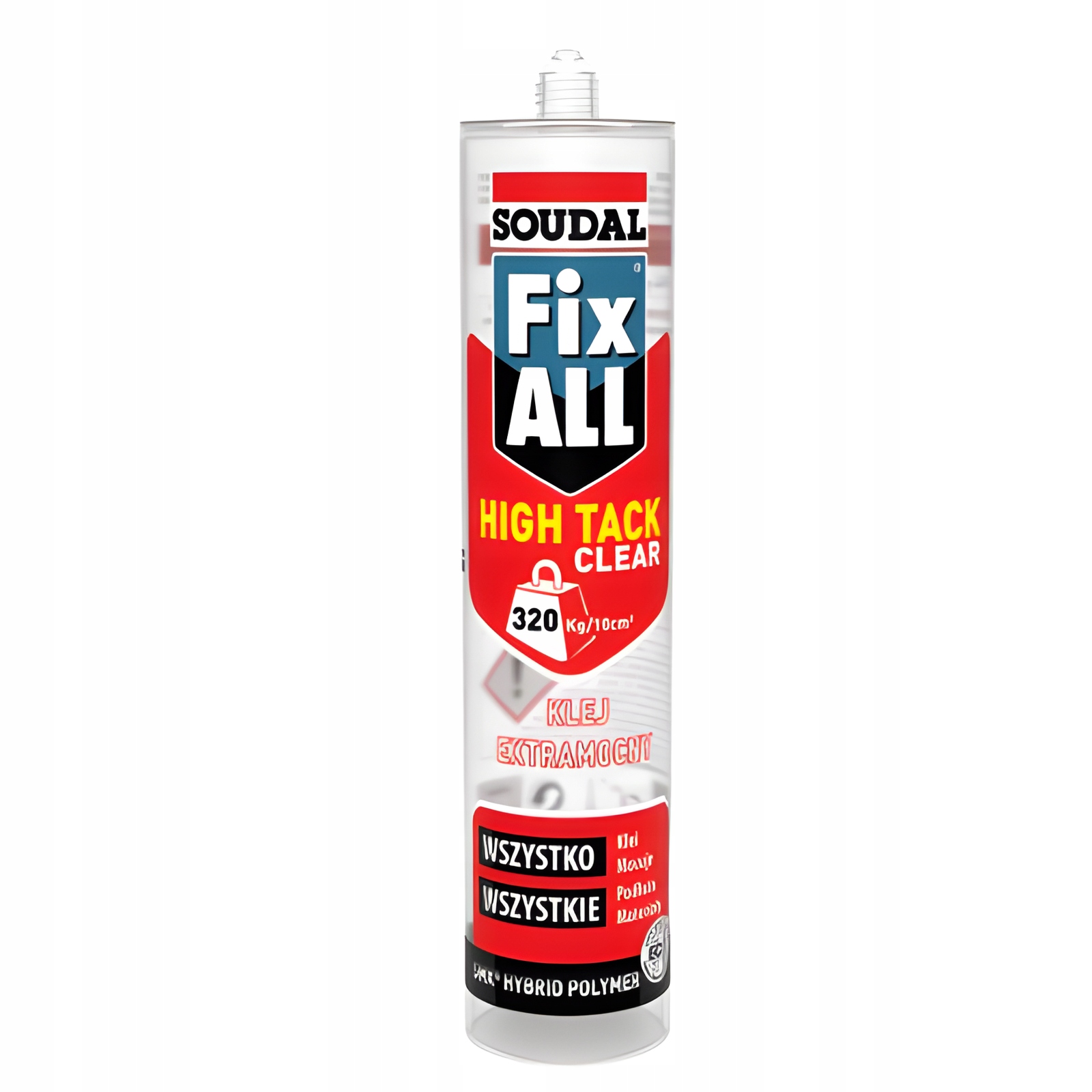 Soudal Klej Montażowy Hybrydowy Fix All High Tack Clear Transparentny 290ML