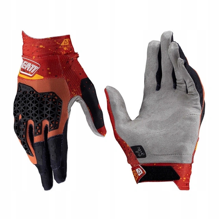 Rukavice Leatt Moto 4.5 Lite Burn červená oranžová čierna Darčeky