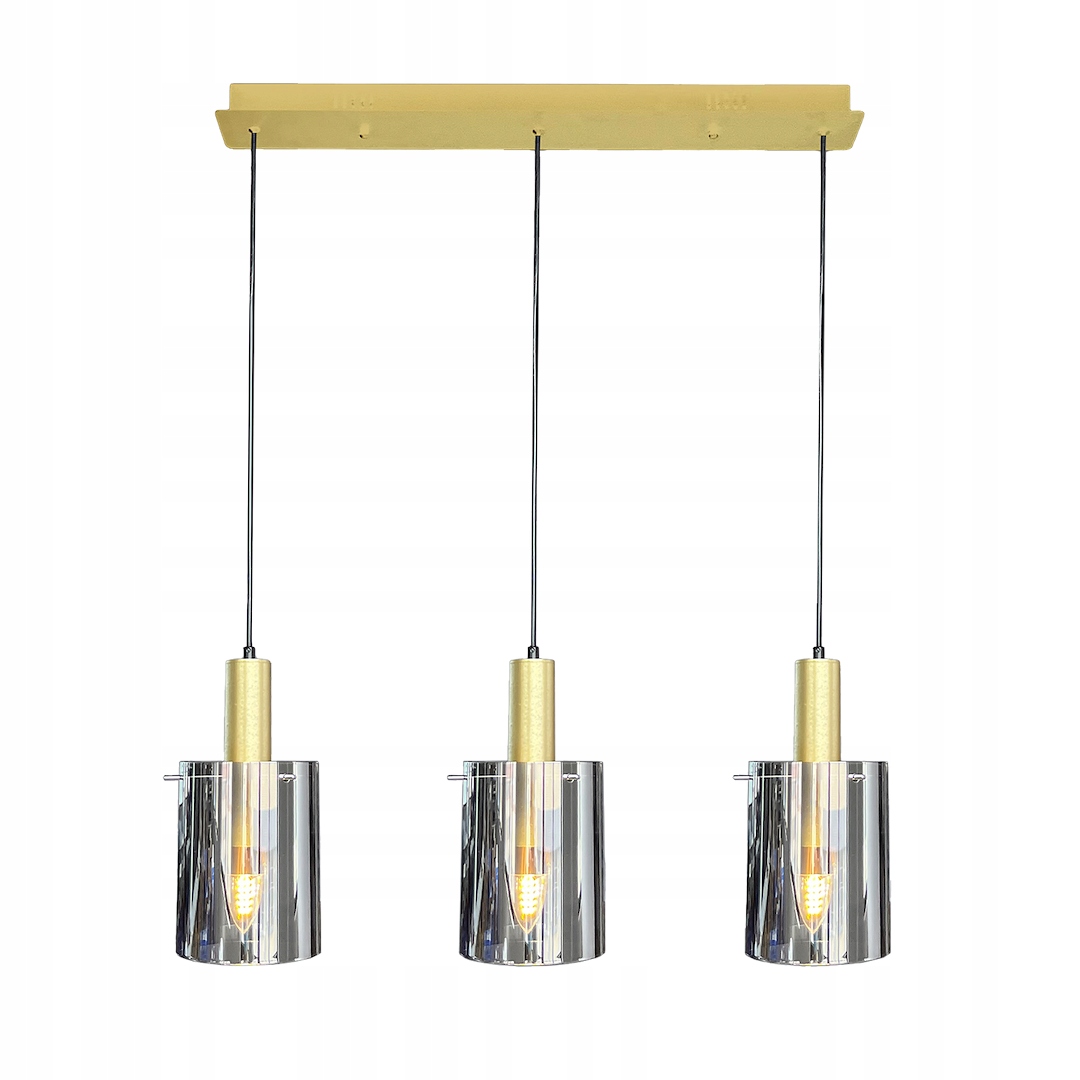 MiLAGRO Závesná lampa Arcadia Gold 3Xe27 Stropný luster Osvetlenie
