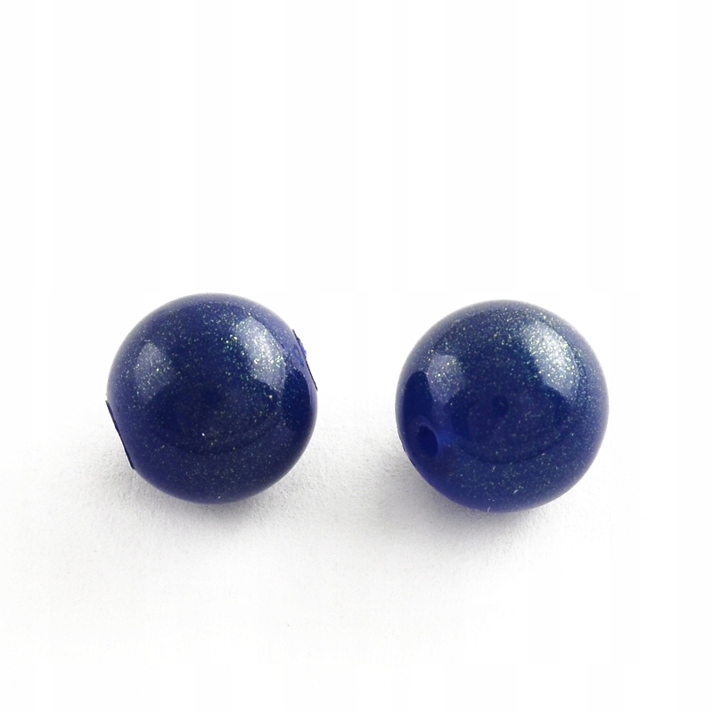 Koraliki Szklane Oszronione Granatowe 8mm 40szt