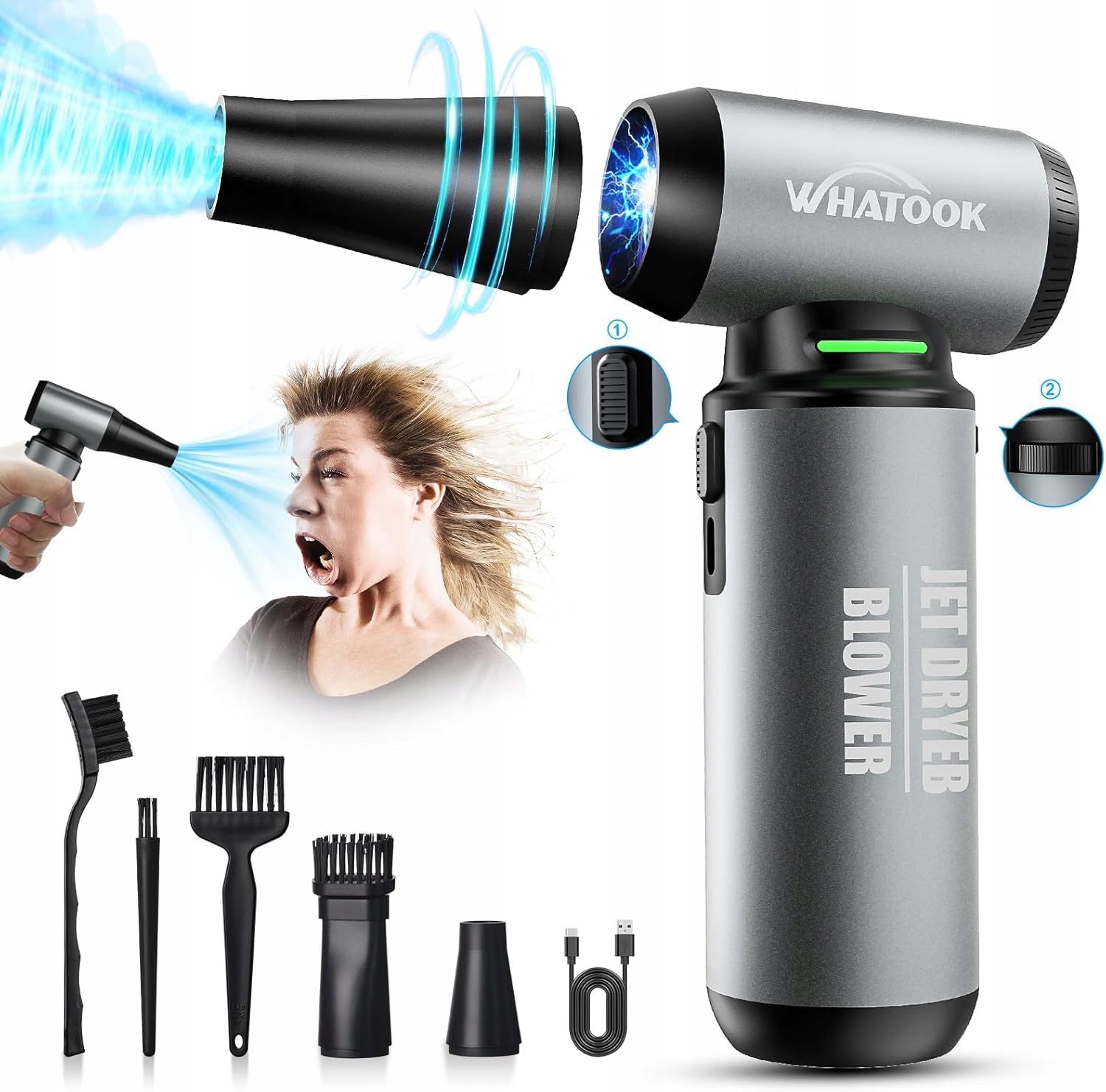 Elektrický Dmychadlo Výkonný Whatook Stlačený Vzduch Elektronika Servis