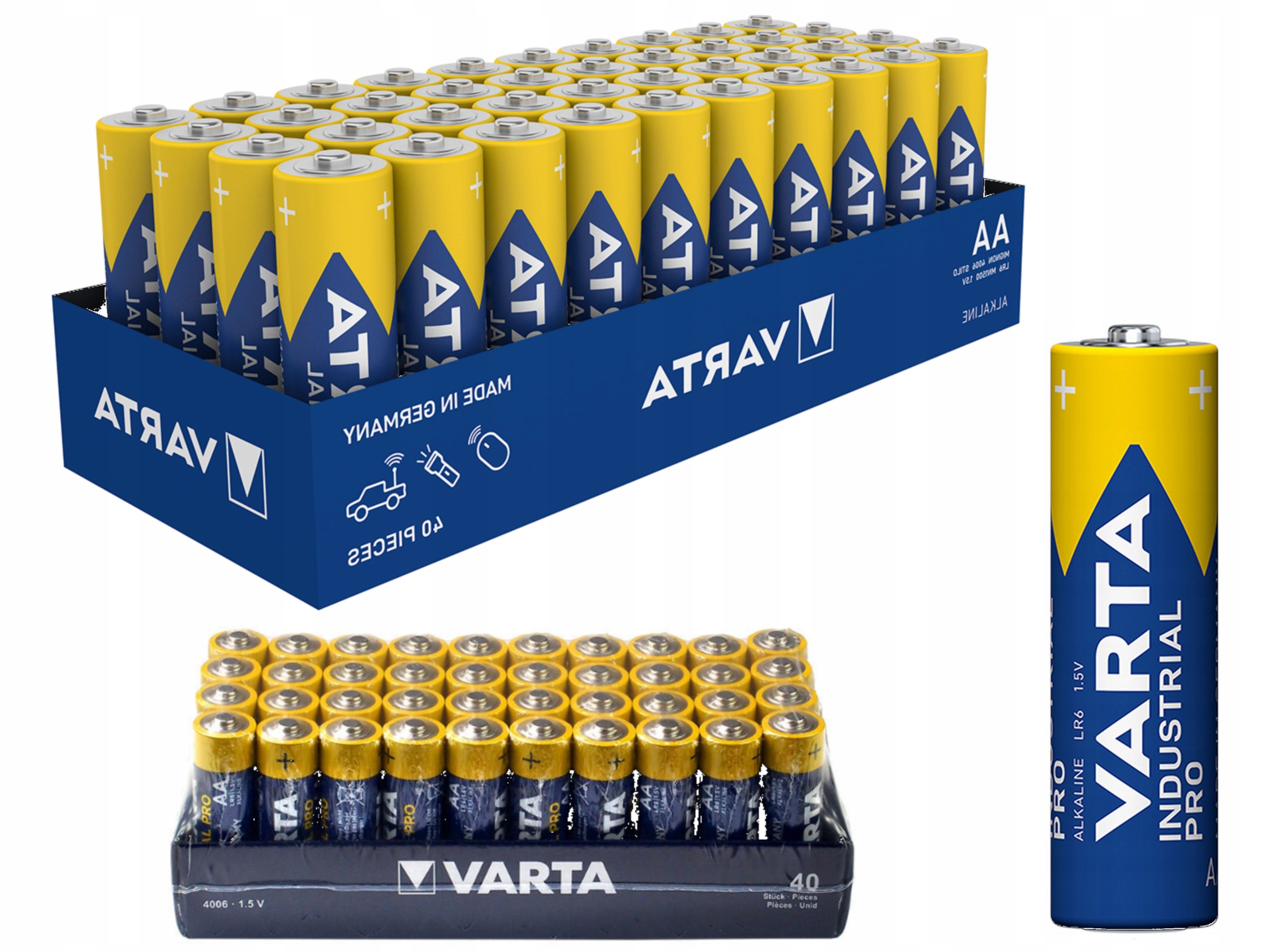 40x AA Longlife Batterie Alkali-Mangan LR6 2800mAh 1,5V Varta AR1073
