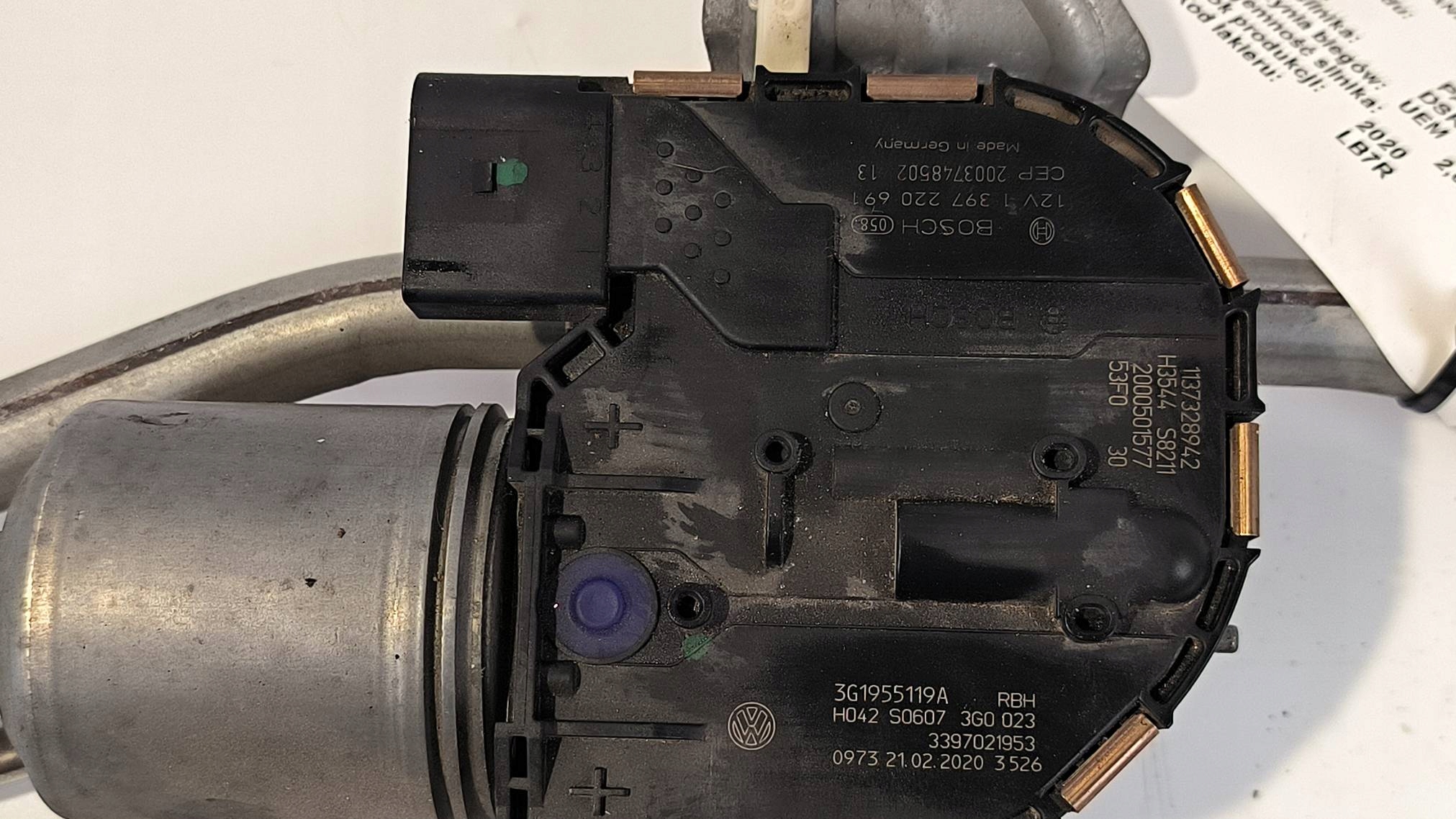 wiper mechanism front EU 3G1955119A VOLKSWAGEN PASSAT B8