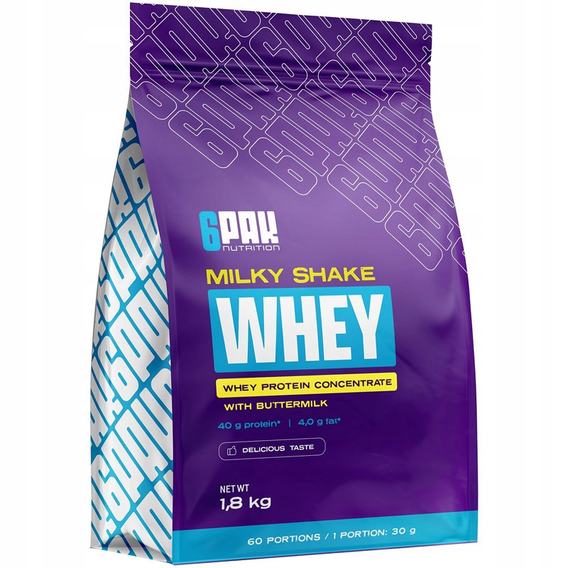 6PAK Nutrition Milky Shake Whey 1800g Budování Svalové Hmoty