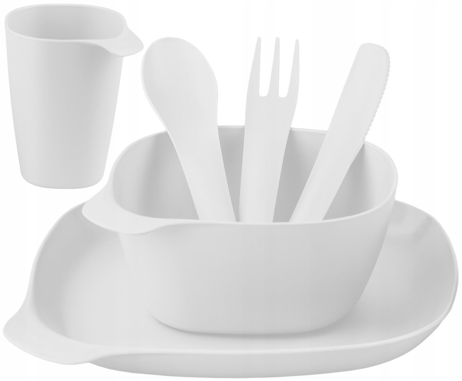 

Naczynia Turystyczne Zestaw Sztućce Kemping Bpa Fr