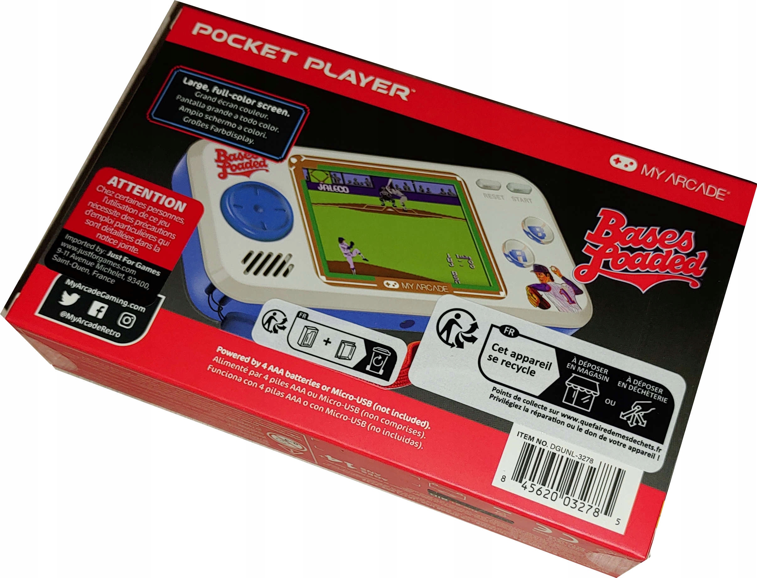 MY ARCADE BASES LOADED POCKET PLAYER / KONSOLA / PRZENOŚNA / 7 GIER EAN (GTIN) 845620032785