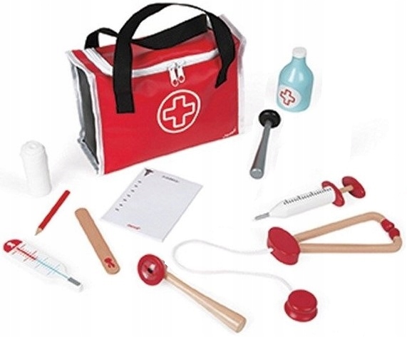 JANOD ZESTAW LEKARZA LEKARSKI DREWNIANY LEKARZ 3+ Rola lekarz