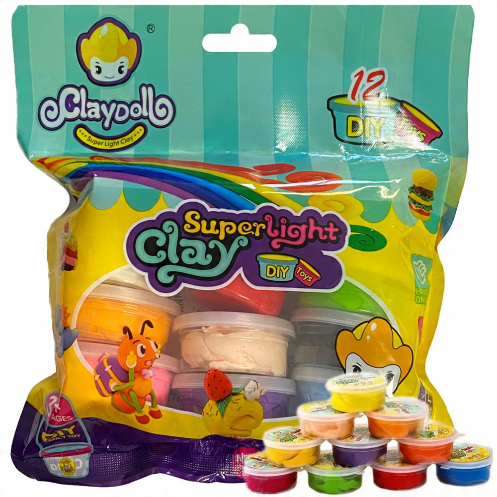 

Claydoll Piankolina Masa Plastyczna 12szt nożyki