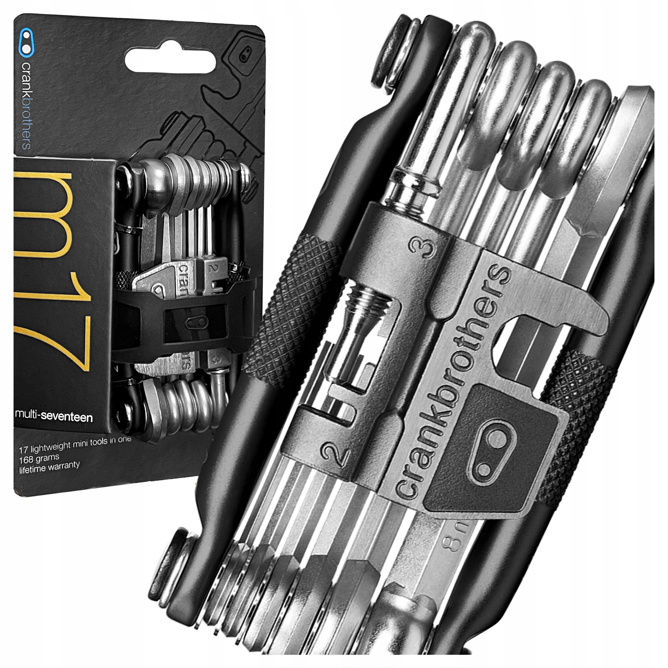 Zestaw Kluczy Rowerowych Multitool Crankbrothers M17 Ze Skuwaczem Do 12 rz.