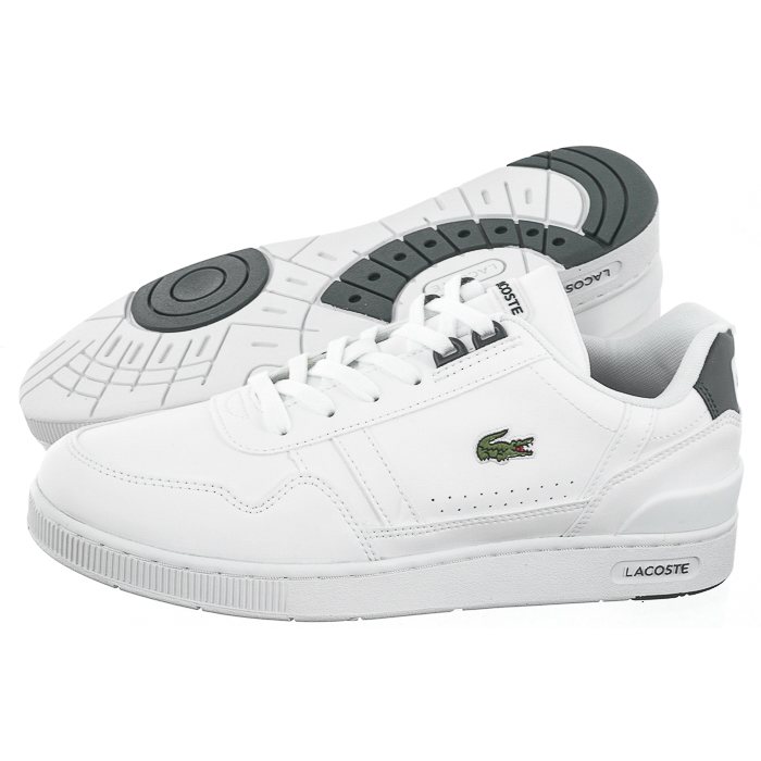 Topánky Mládežnícke tenisky Lacoste T-Clip Biele