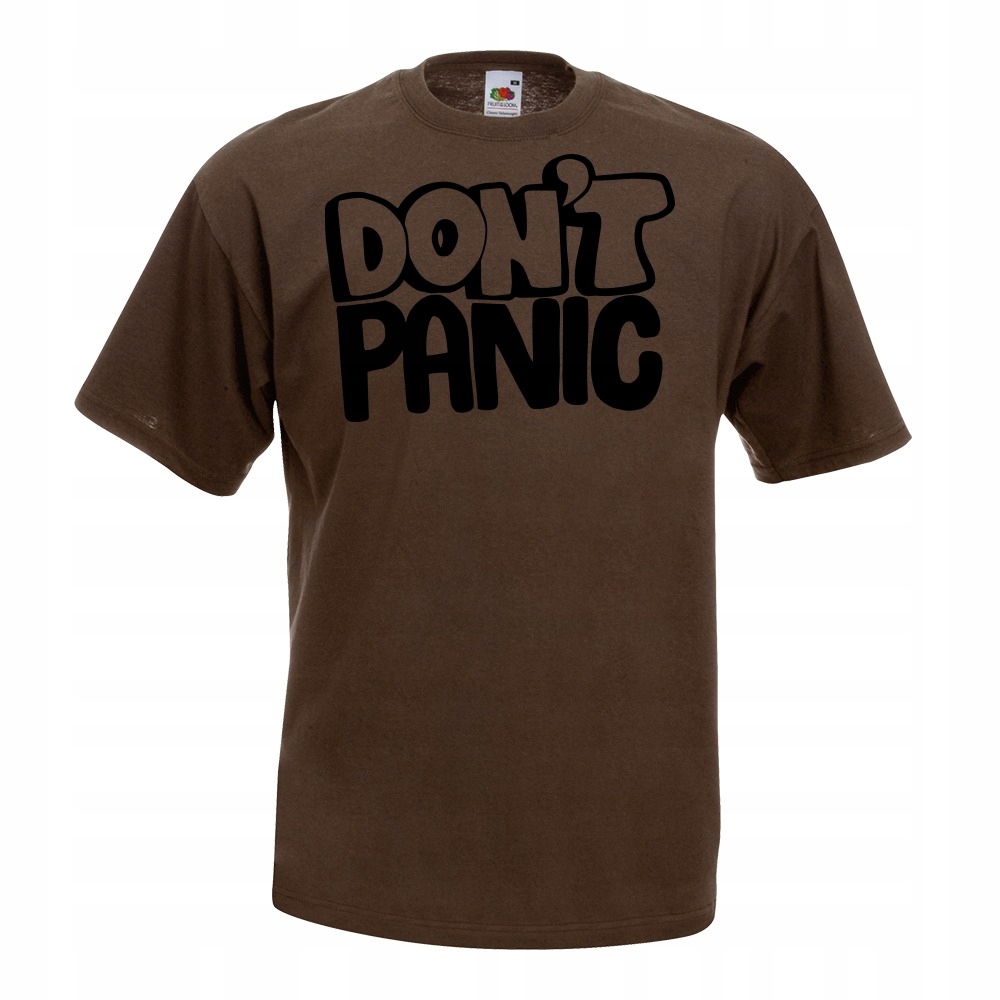 

Koszulka dont panic nie panikuj XL brązowa