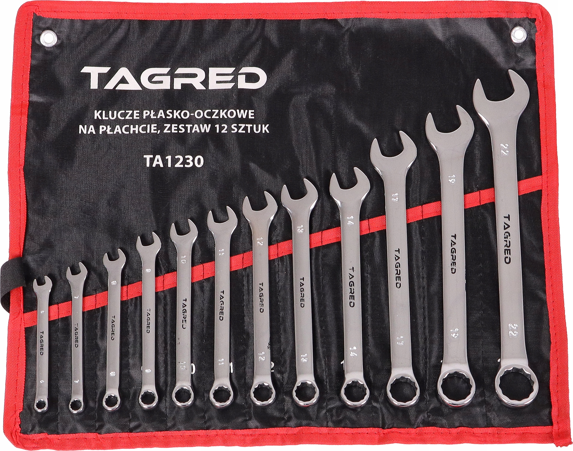 Klucze Płasko-oczkowe Na Płachcie Zestaw 12 Sztuk