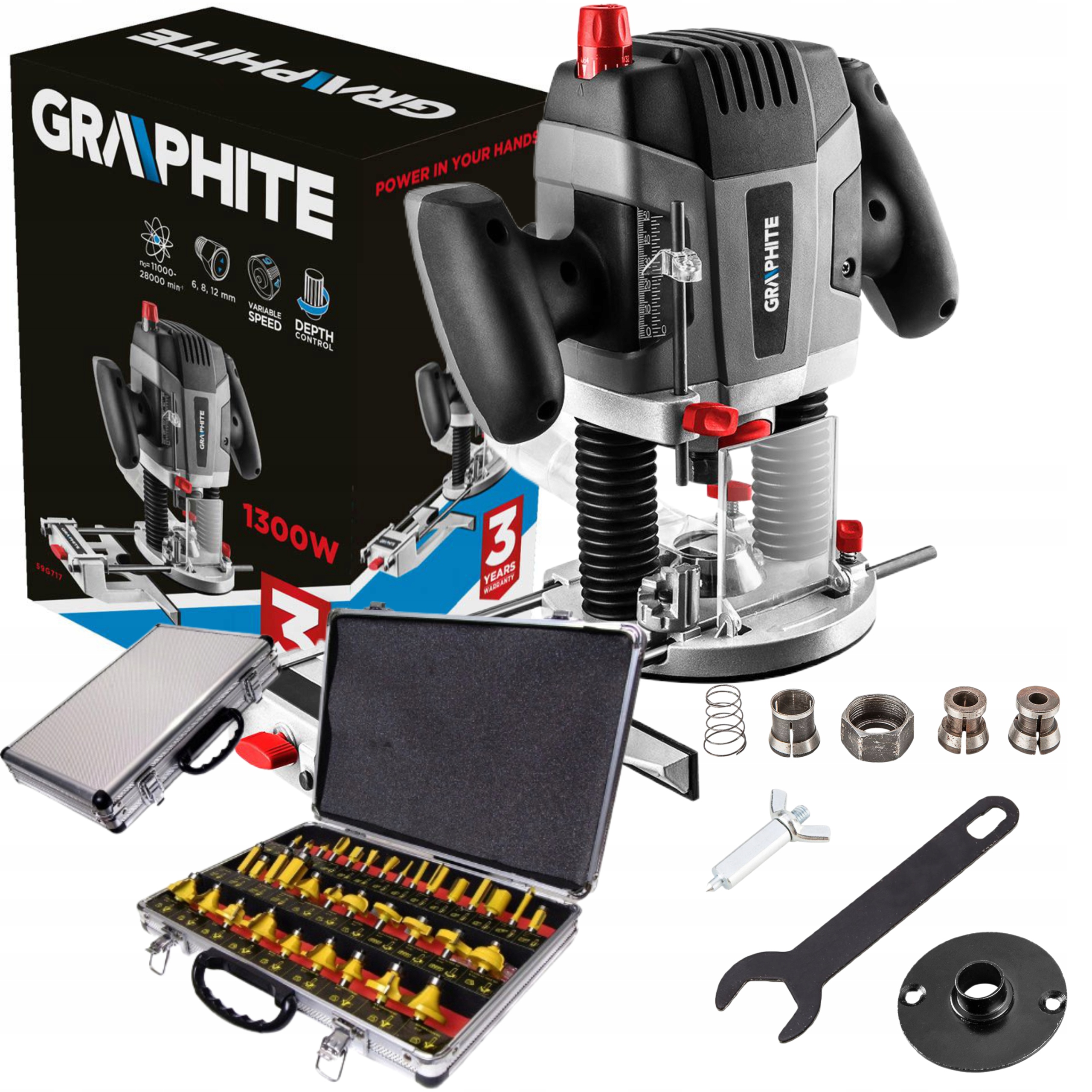 

Frezarka Górnowrzecionowa 59G717 Graphite+frezy 35