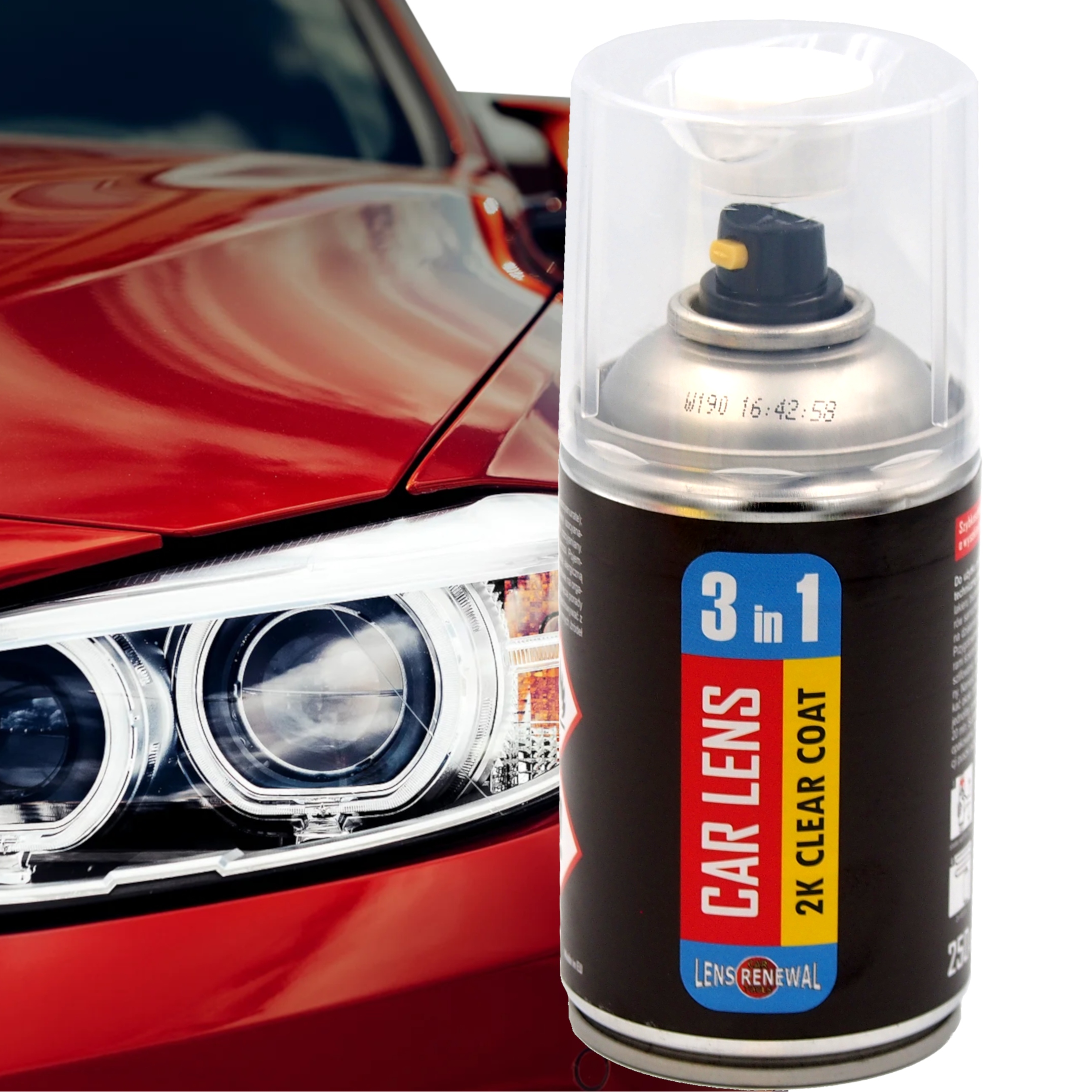 Lakier 2k do renowacji reflektorów lamp auta 3in1