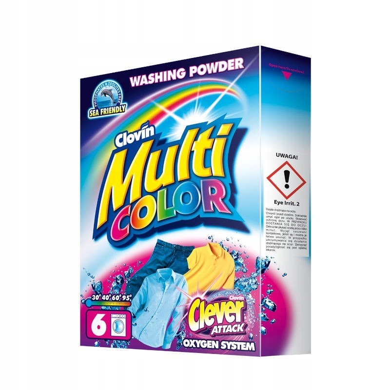 Levně 9X Clovin Prací prášek na světlé a barvené prádlo