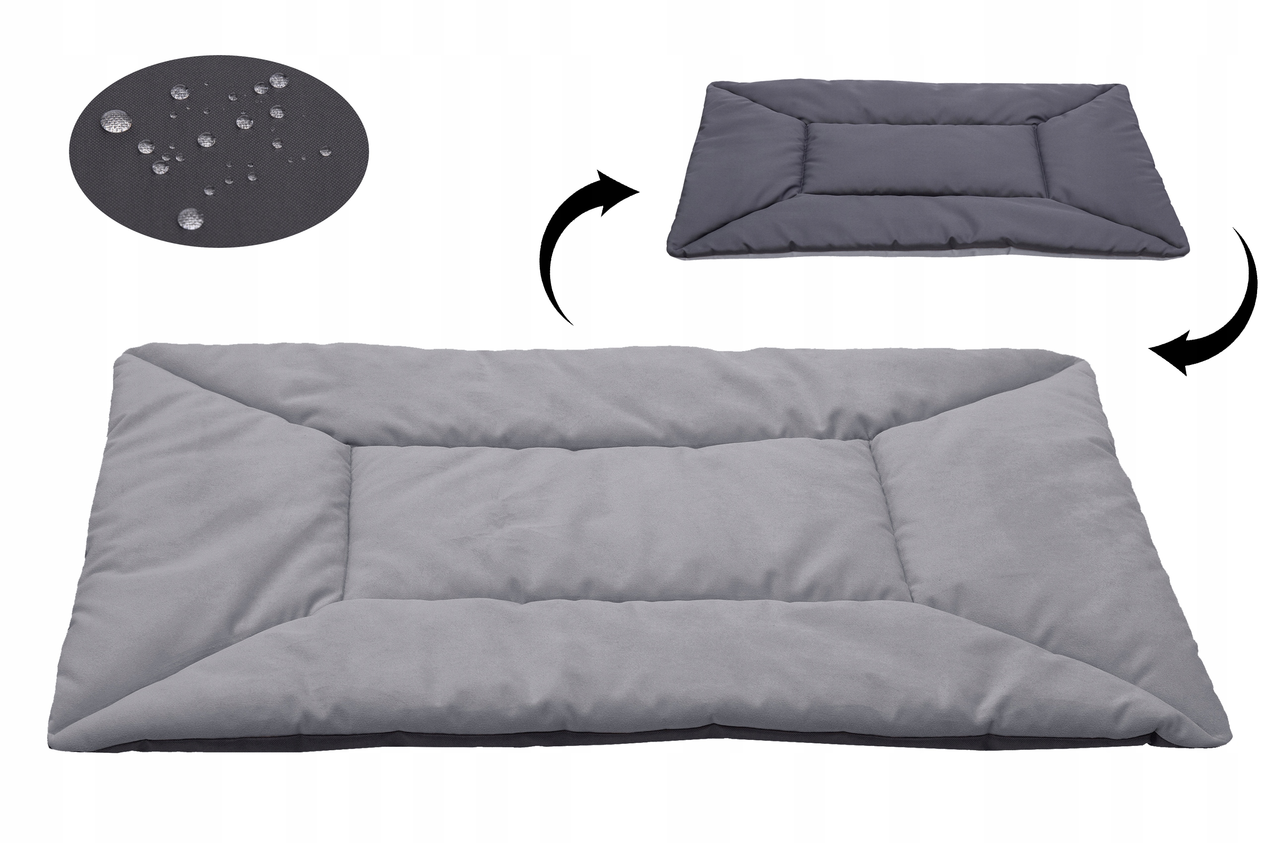 Levně Pelíšek Oboustranná podložka pro psa kočku Velur 90x60