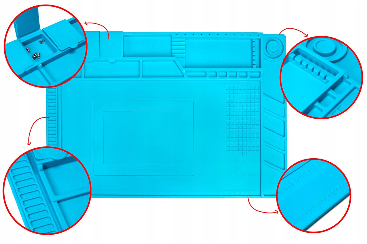 Mata serwisowa ESD silikonowa magnetyczna 45x30cm Marka Yihua