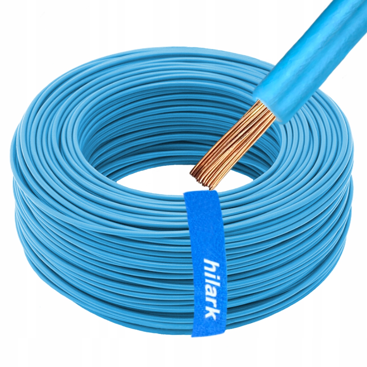 Inštalačný kábel 1x 10 mm² H07V-K LgY lanko triedy 5 modré 100 m