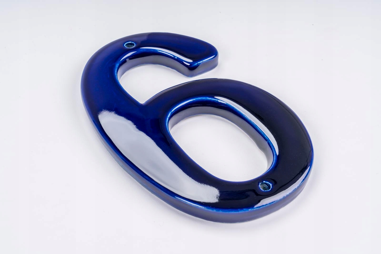 Ceramiczny numer na dom. Niebieski