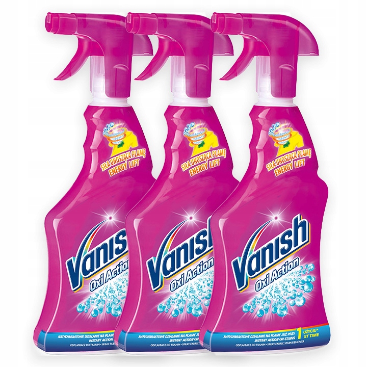 Levně 3x Vanish Oxi Action odstraňovač skvrn na textil 500ml