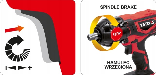 Yato Rázový Uťahovák 1/2" Akumulátor 18V, 300NM, Sada