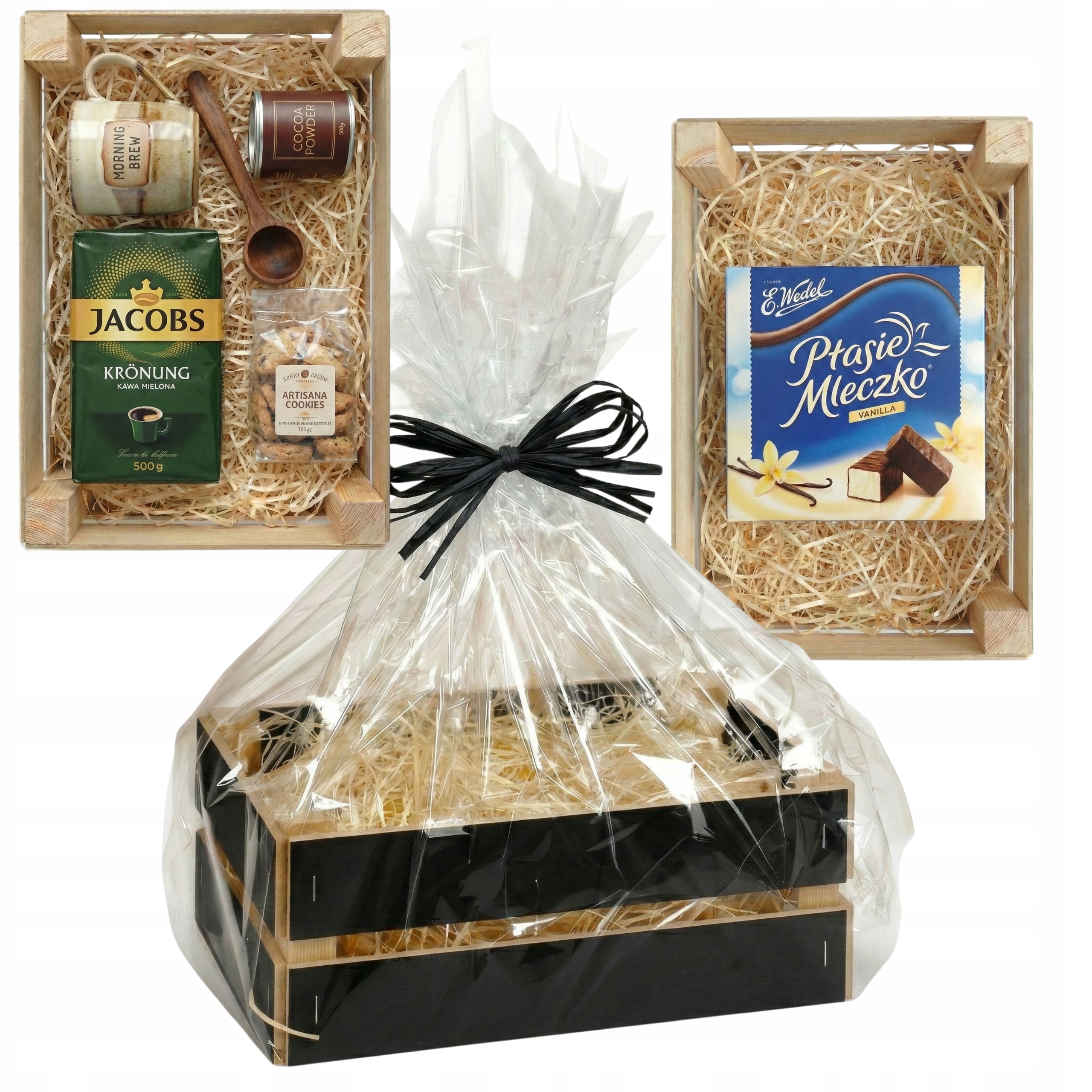 Košík Dárkový koš Box Černý Balení Krabička na Dárek Krabice