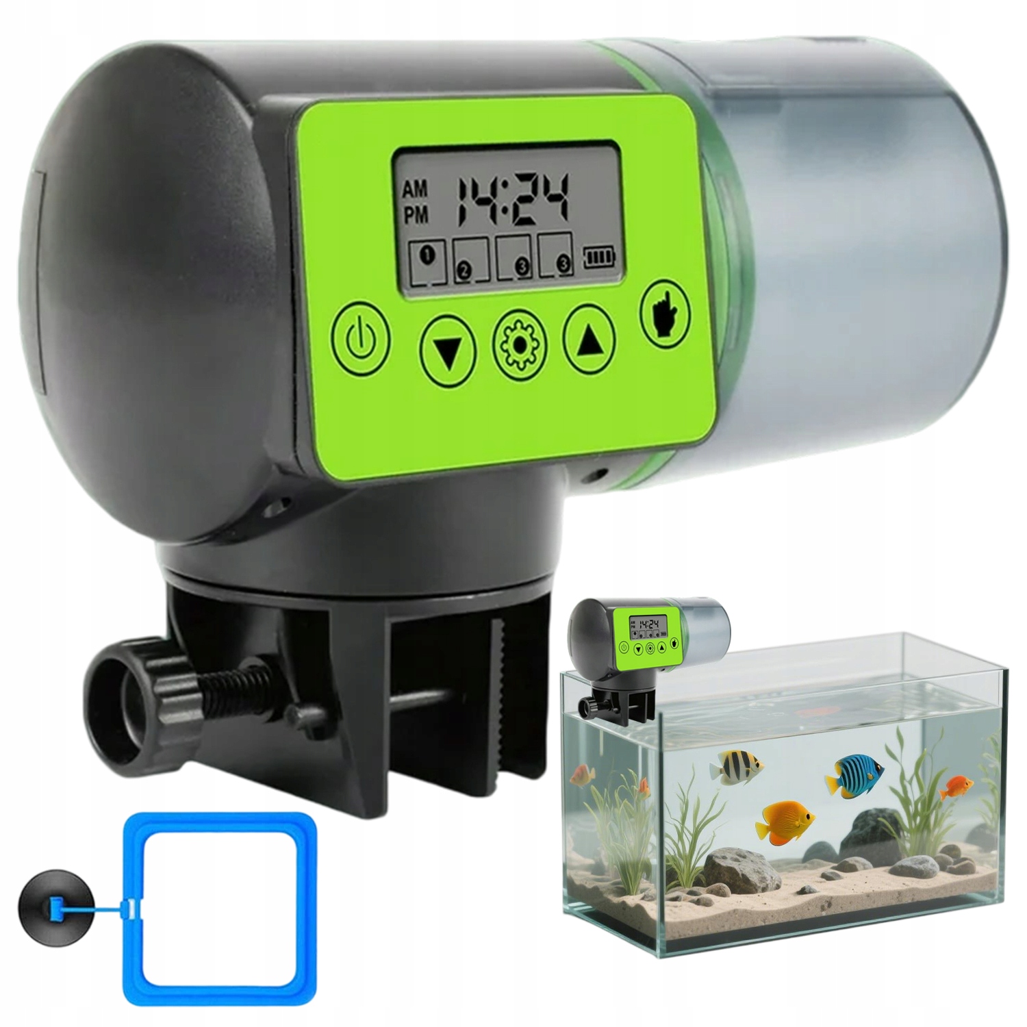 Levně Automatické Napájecí Krmítko 200 ML Pro Akvarijní Ryby Dávkovač Krmiva