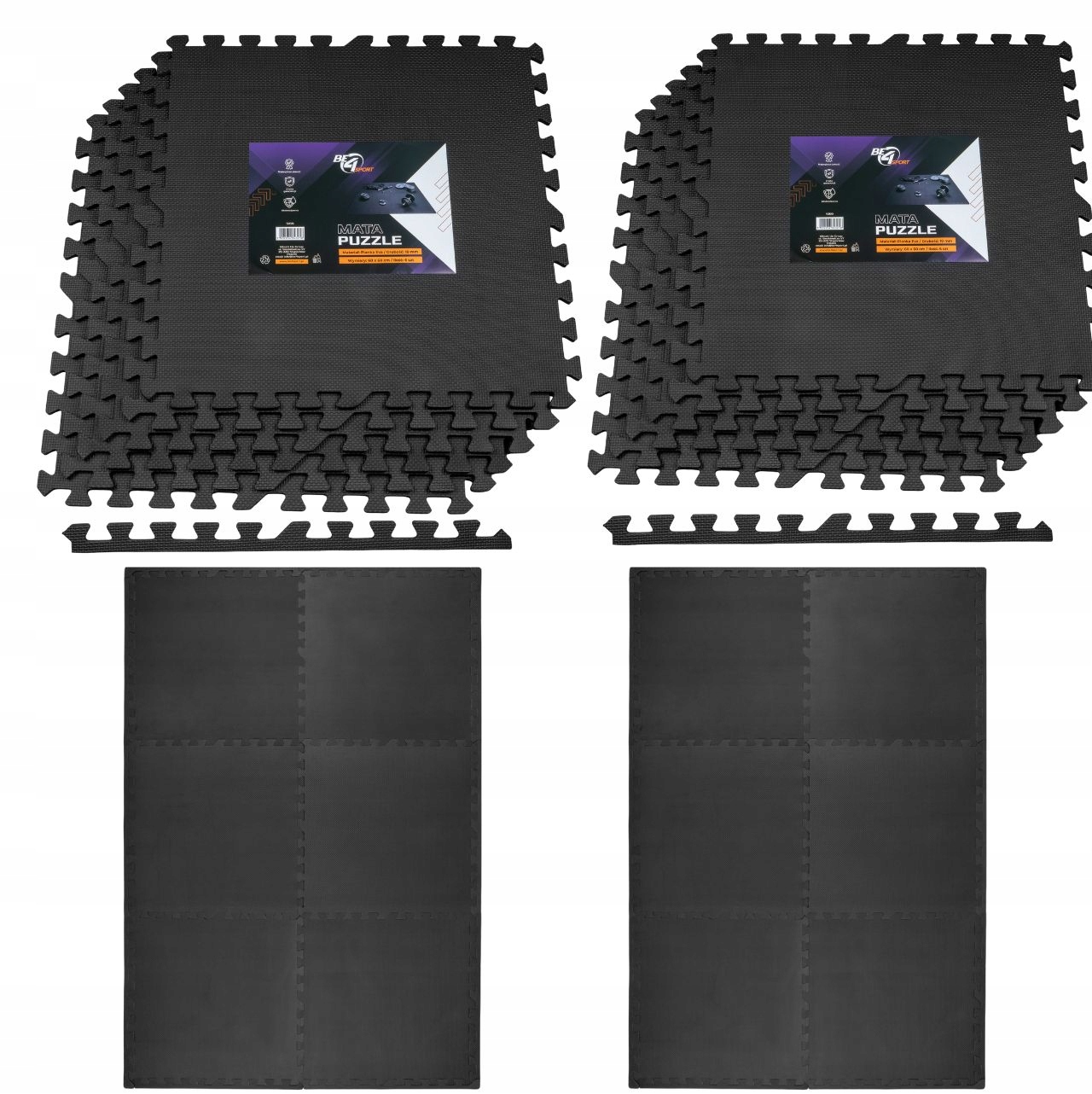 Mata Puzzle XXL Pod Sprzęt Do Ćwiczeń Ochronna Podłoga Na Siłownie 2,16m2