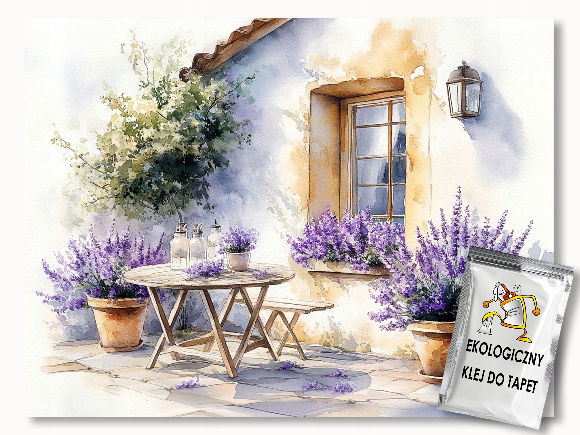Fototapeta Flizelina Krajina Provence Dům Zahrada Levandule 250x175 110g