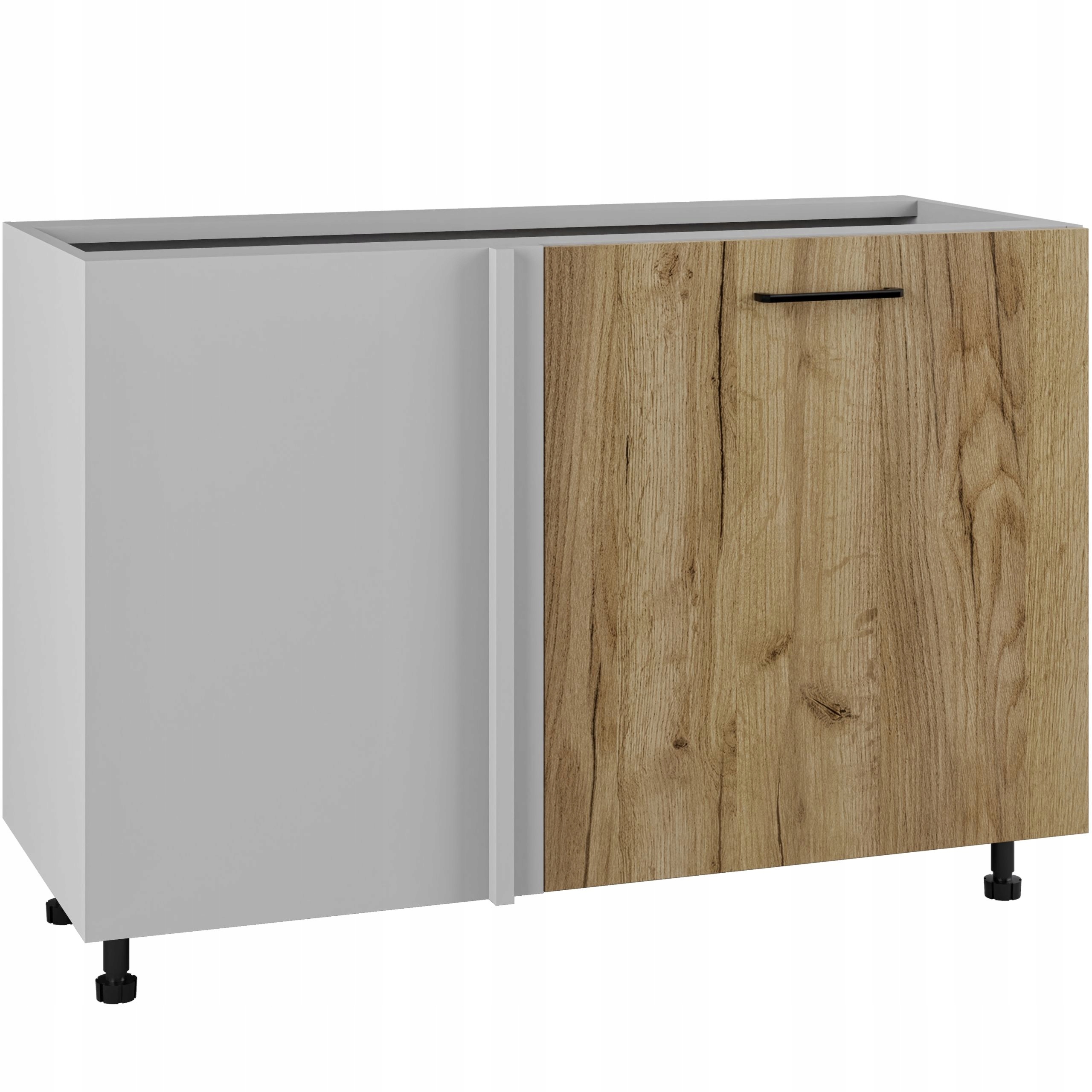 Dolní rohová kuchyňská skříňka 120 Tafla Dub Craft zlatý