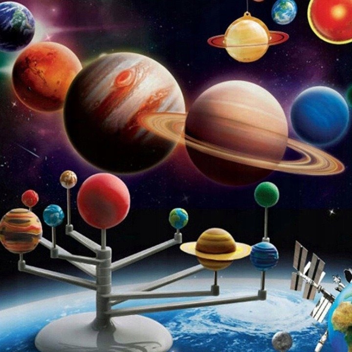 UKŁAD SŁONECZNY PLANETY MODEL DO POMALOWANIA DIY Wiek dziecka 8 lat +