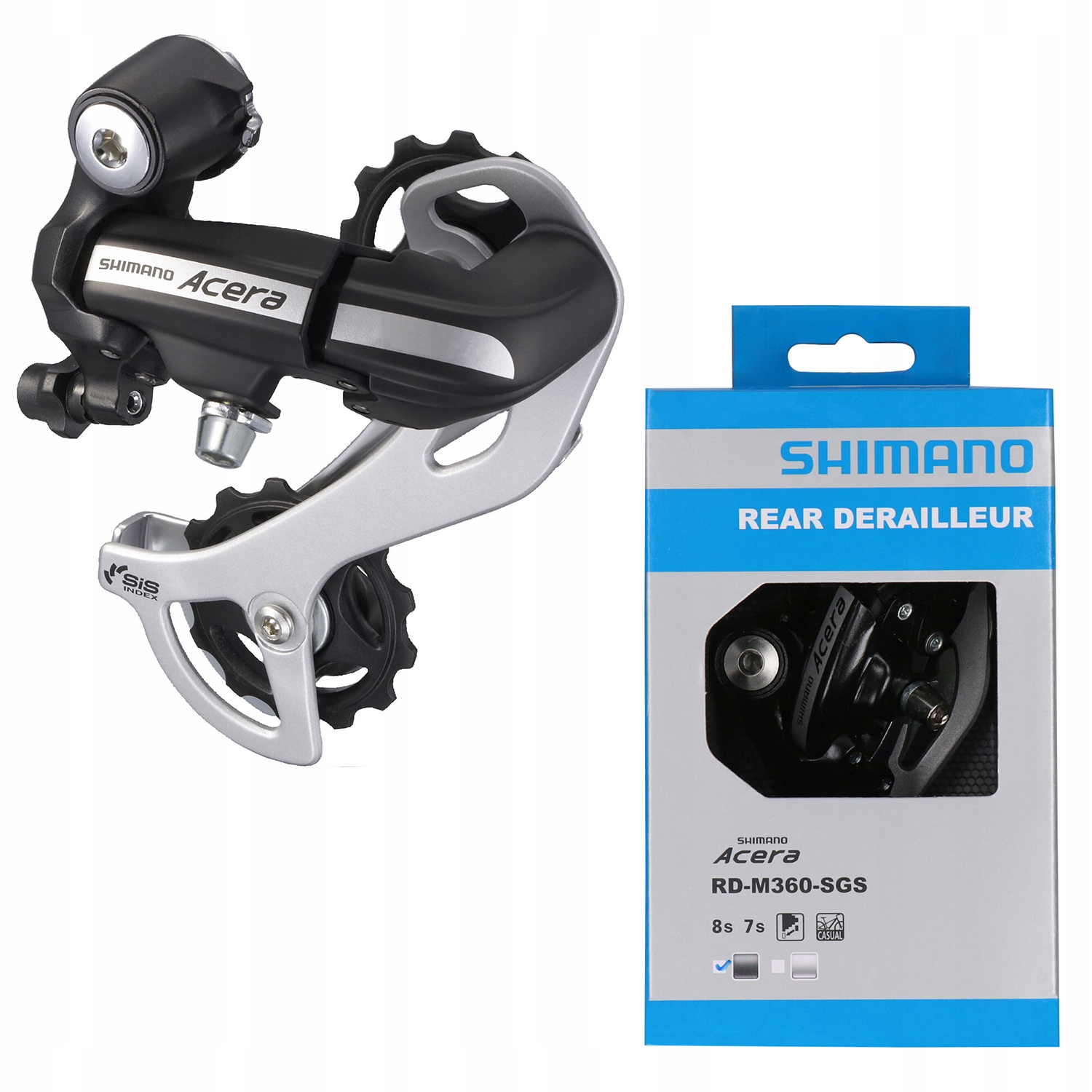 

Shimano RD-M360 Przerzutka tył 7/8s Acera