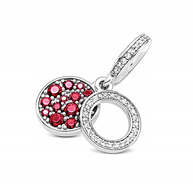 

Charms Czerwony Dysk do Pandora Srebro s925