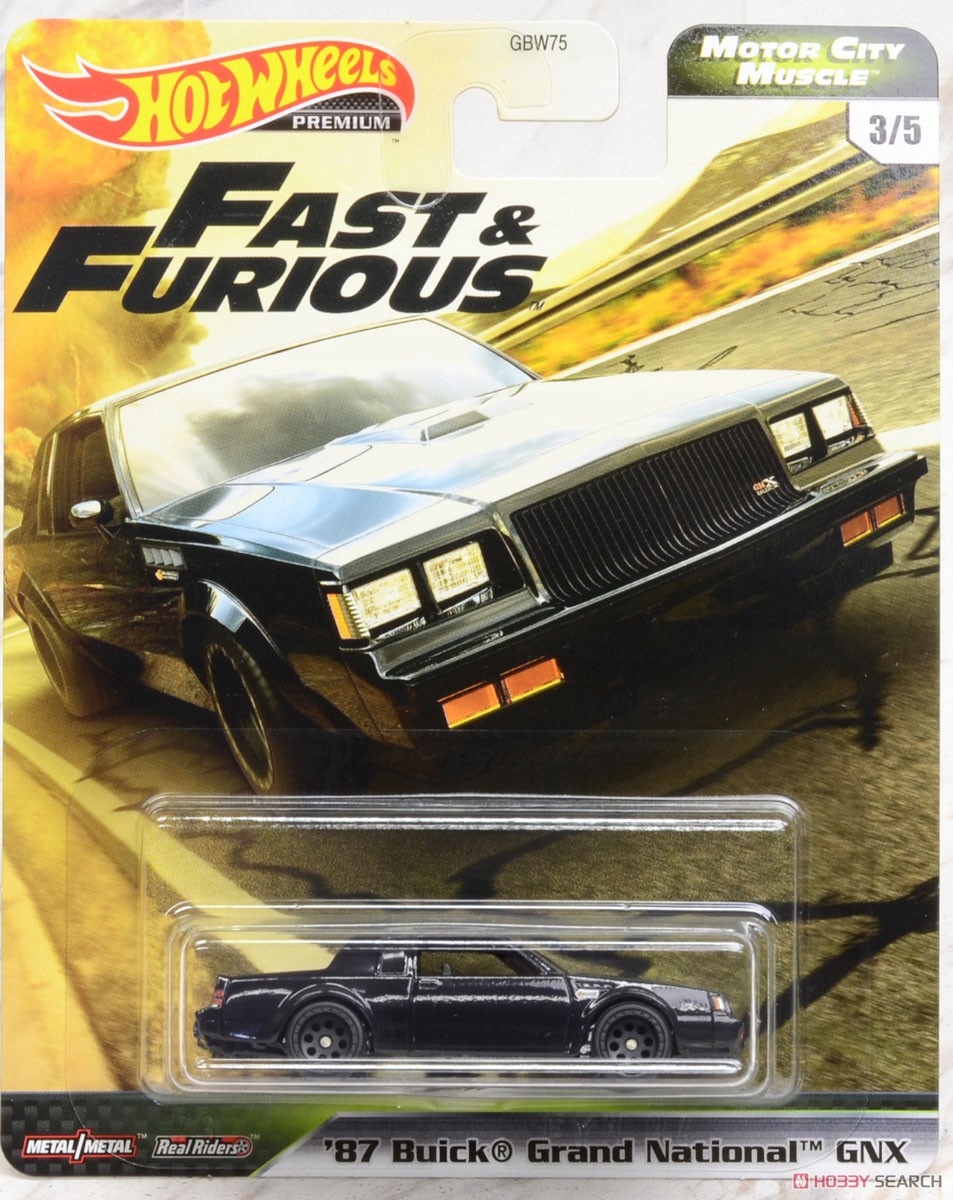 Hot Wheels 87 Buick Grand National Gnx Fast Furious Premium Unikat