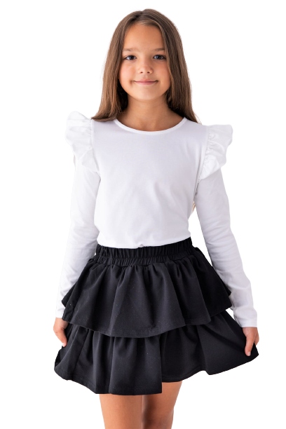 

Bluzka biała bawełniana falbanki Lily Grey 98