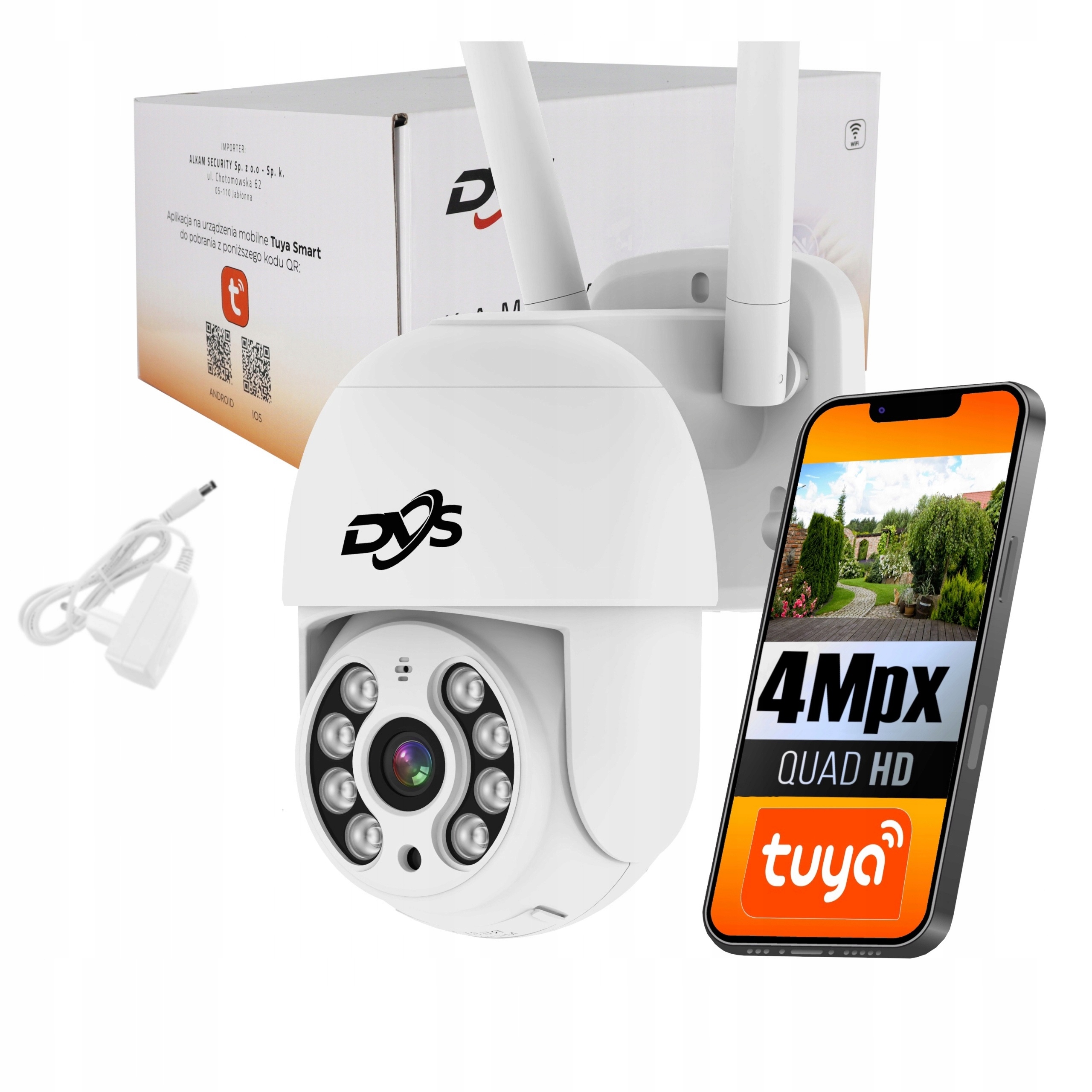 4Mpx Wifi Otočná Venkovní Bezdrátová Ip Kamera Tuya Dvs