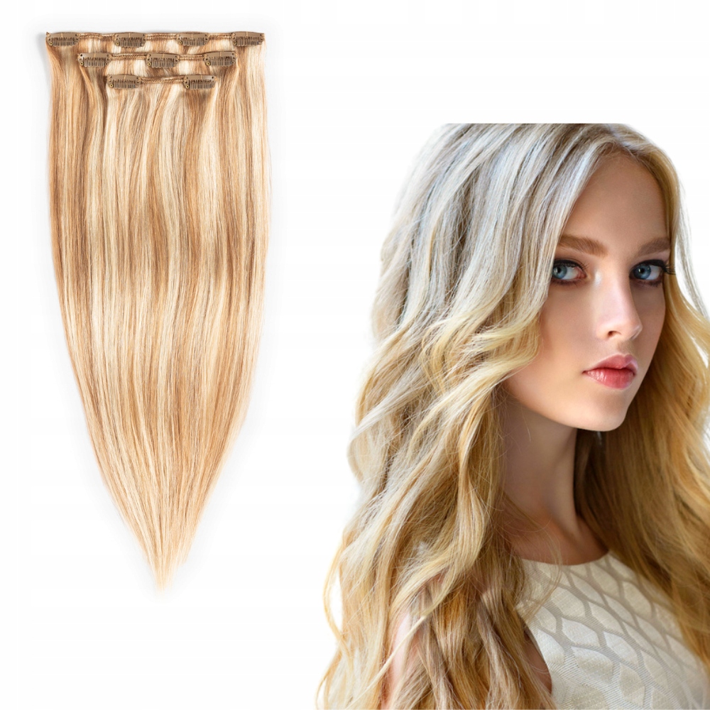 Włosy Clip In dopinki naturalne 30cm taśmy #7/613