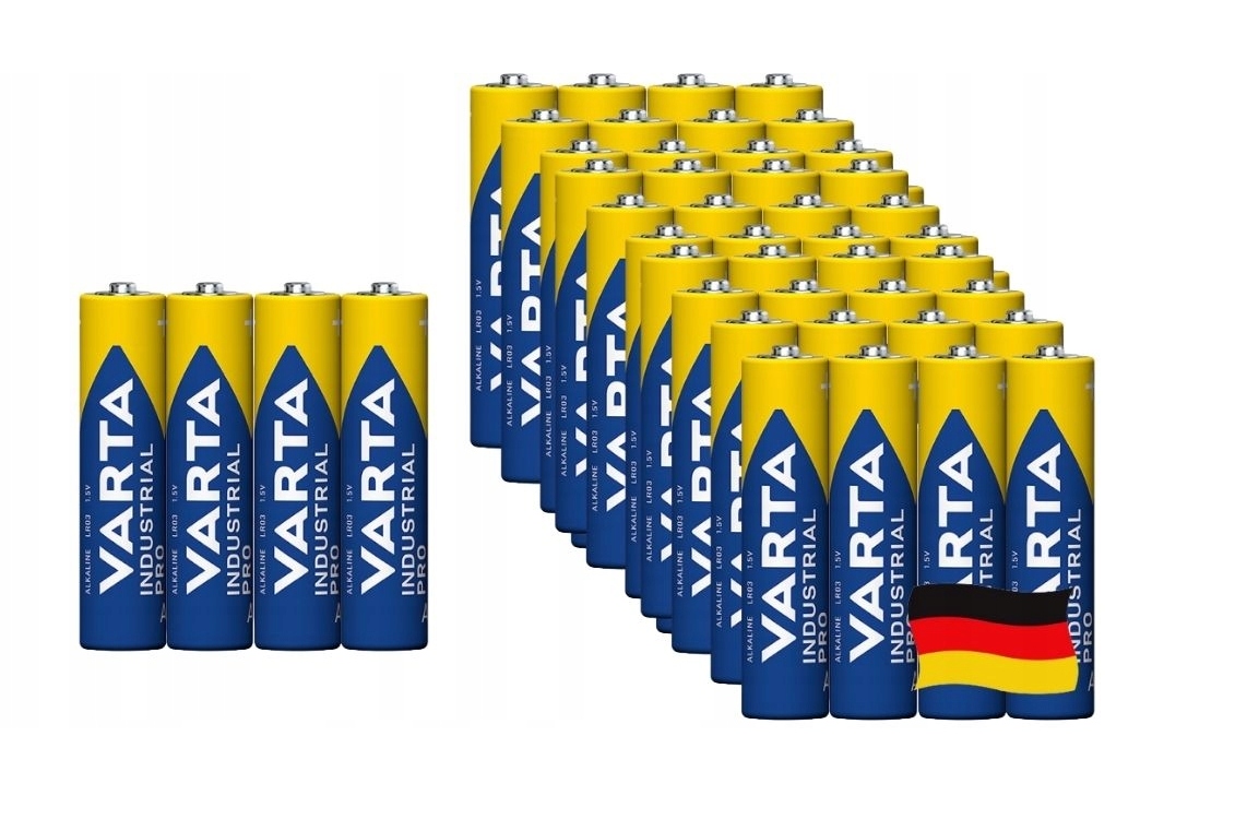 4 x BATERIA VARTA INDUSTRIAL AAA LR03 R3 1,5V Kod producenta BAT-VAR-0026