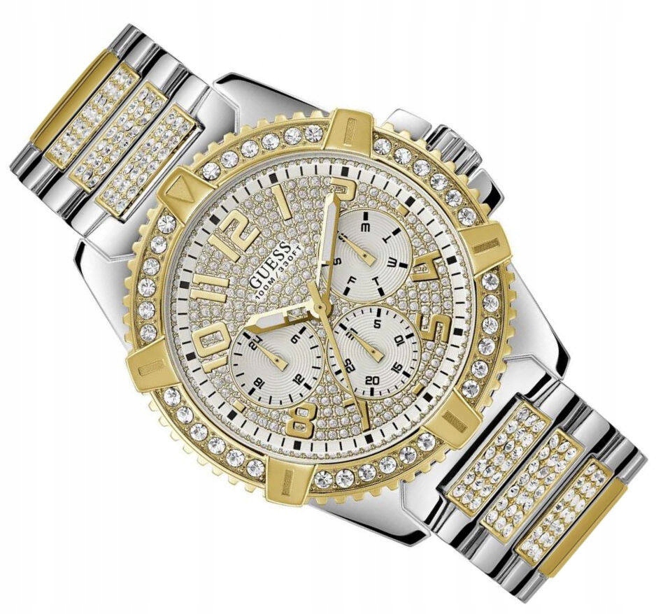 Pánské Elegantní Stříbrné Hodinky Guess Frontier W0799G4, Vodotěsné Do 100M