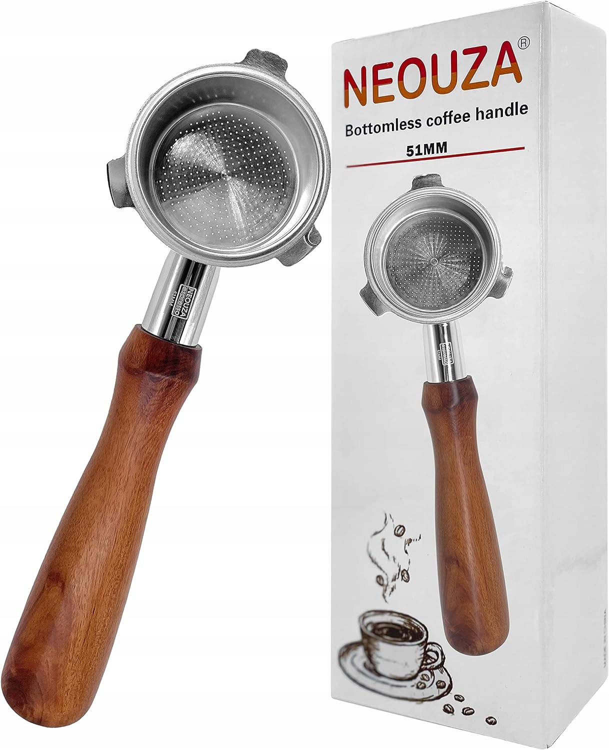 Kolba bez dna 51 mm pro Delonghi La Specialista EC9155 /93359355 /9665