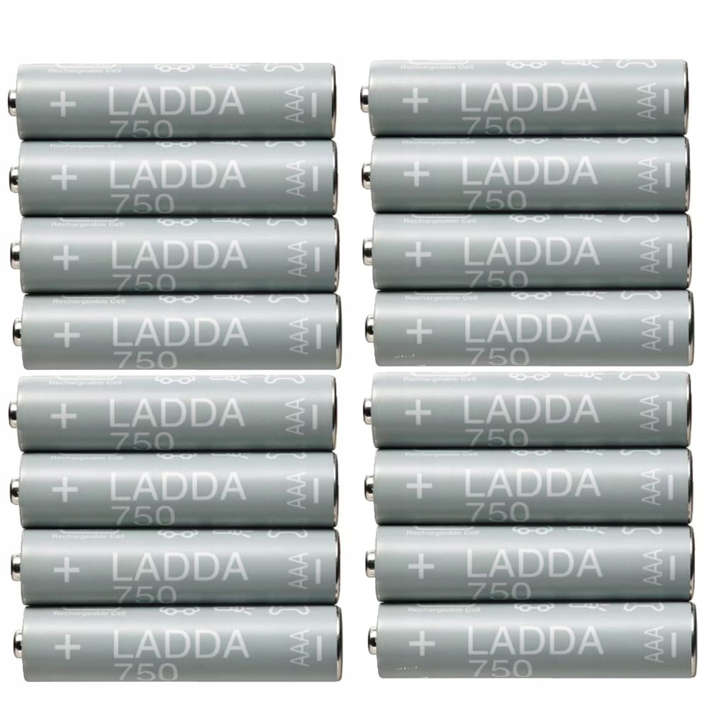 tužkové baterie nabíjecí baterie Thin Fingers Ikea Ladda Aaa R3 750mAH 16 ks